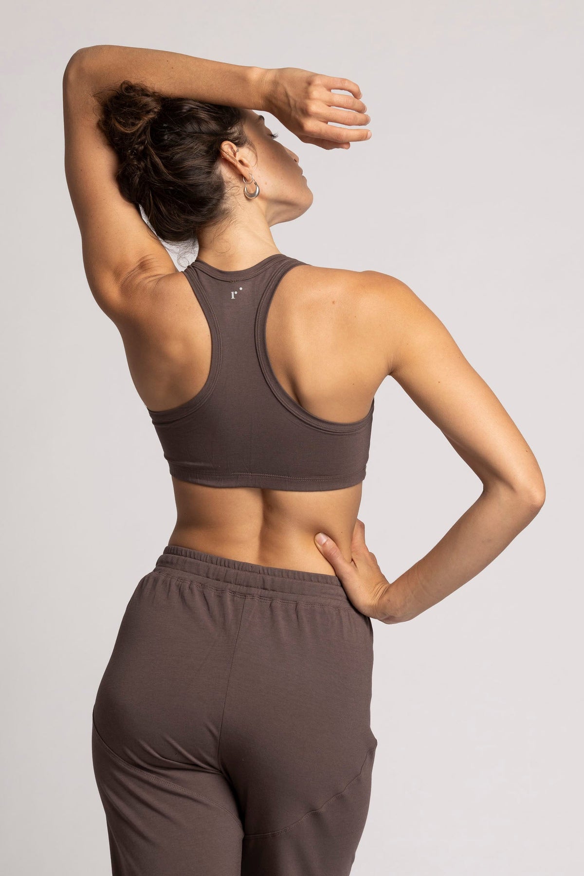 Pecan Racer-Back Bra womens clothing Ripple Yoga Wear 