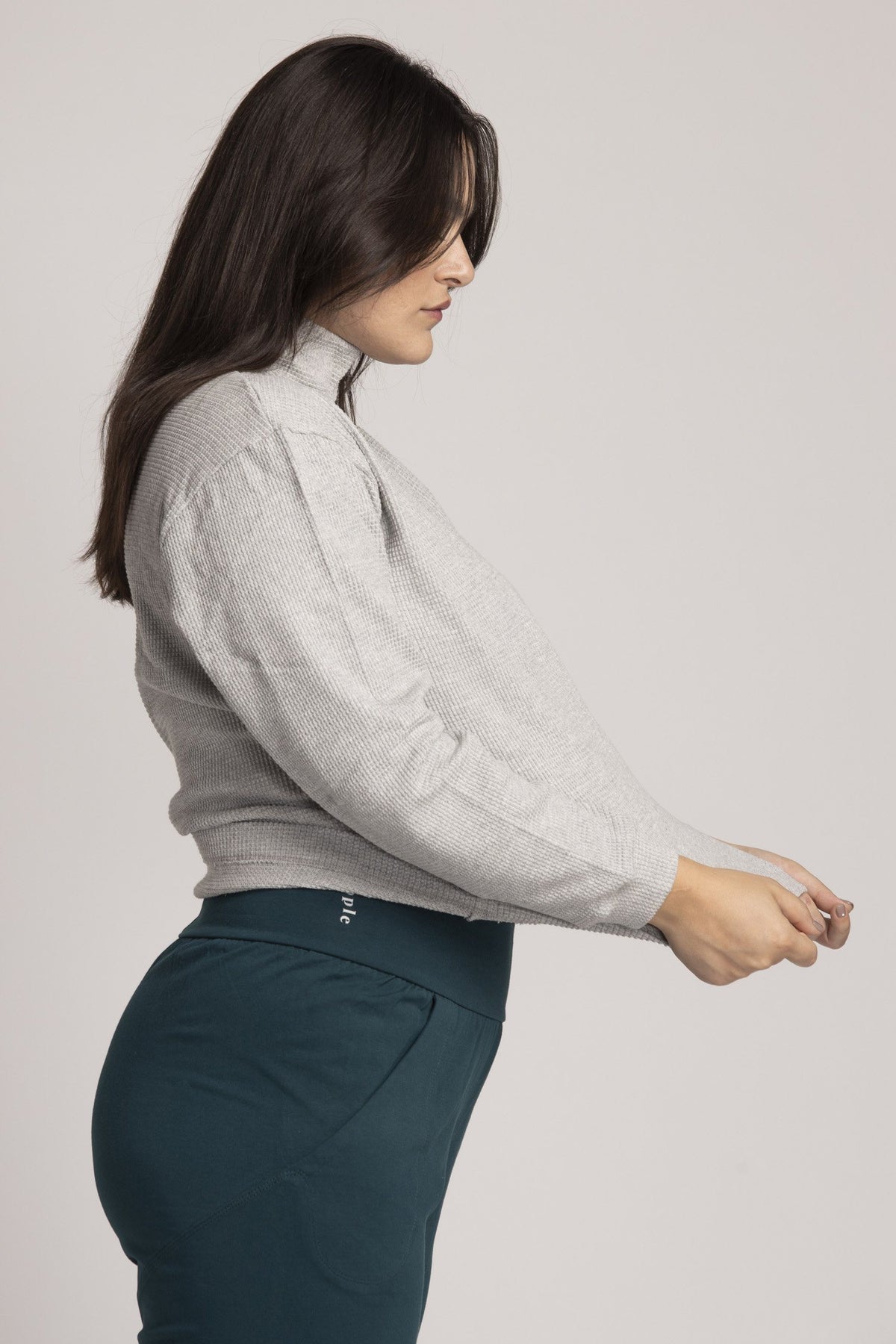 Pique Sweatshirt womens clothing Ripple Yoga Wear 