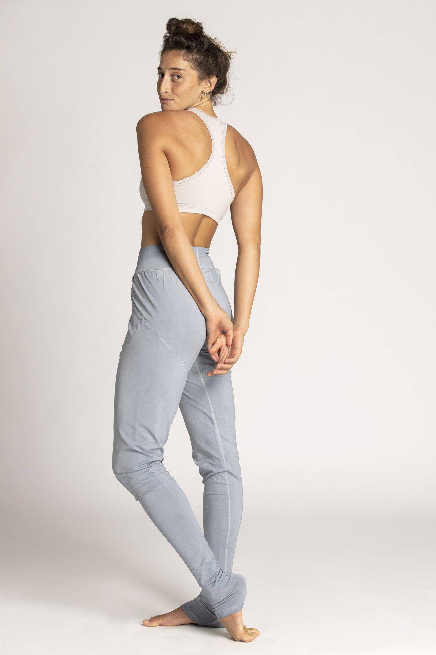 Stone Wash Extra Long Slouchy Pants - womens clothing - Ripple Yoga Wear