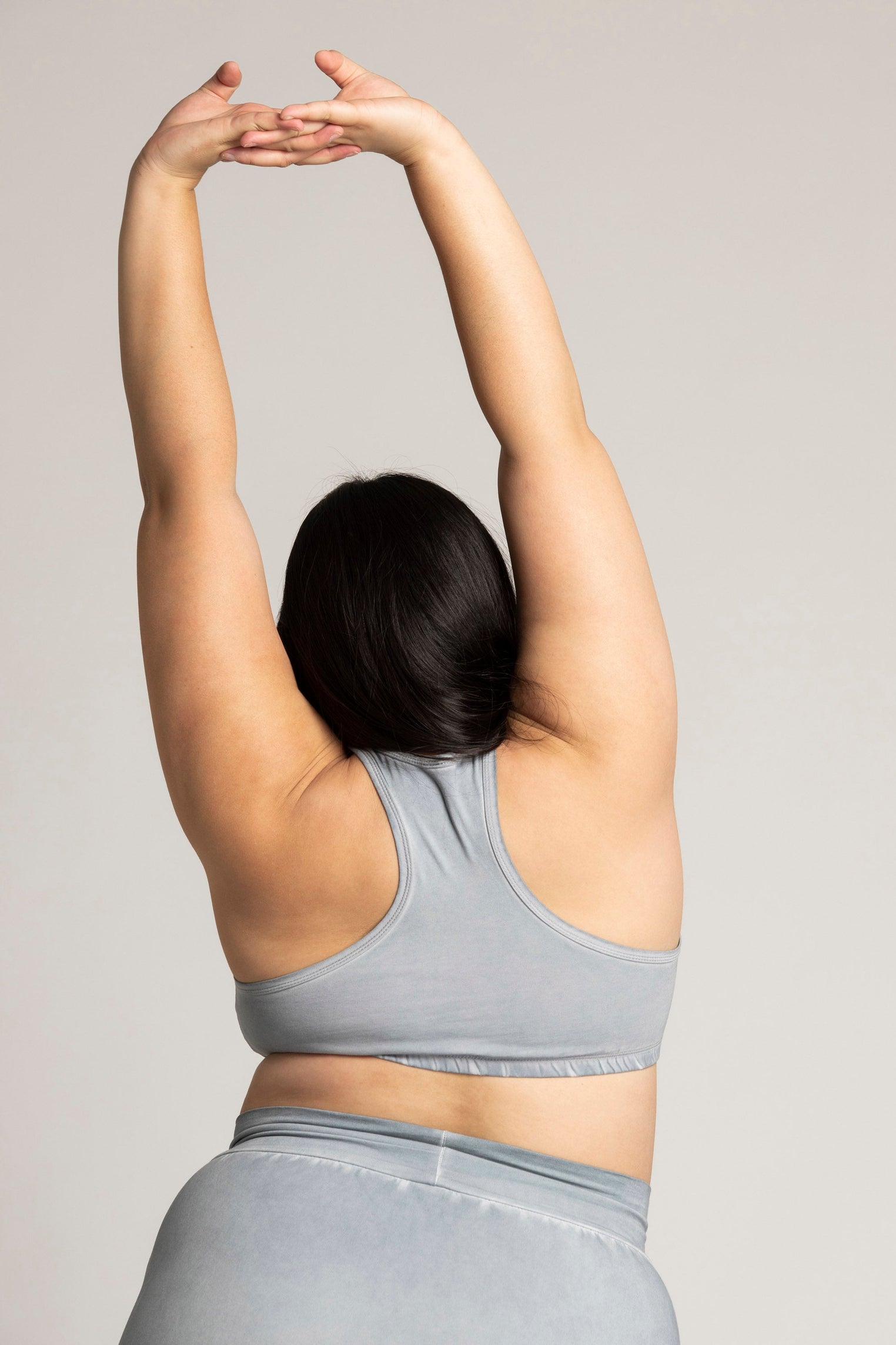 Stone wash Racer-Back Bra womens clothing Ripple Yoga Wear ice L 