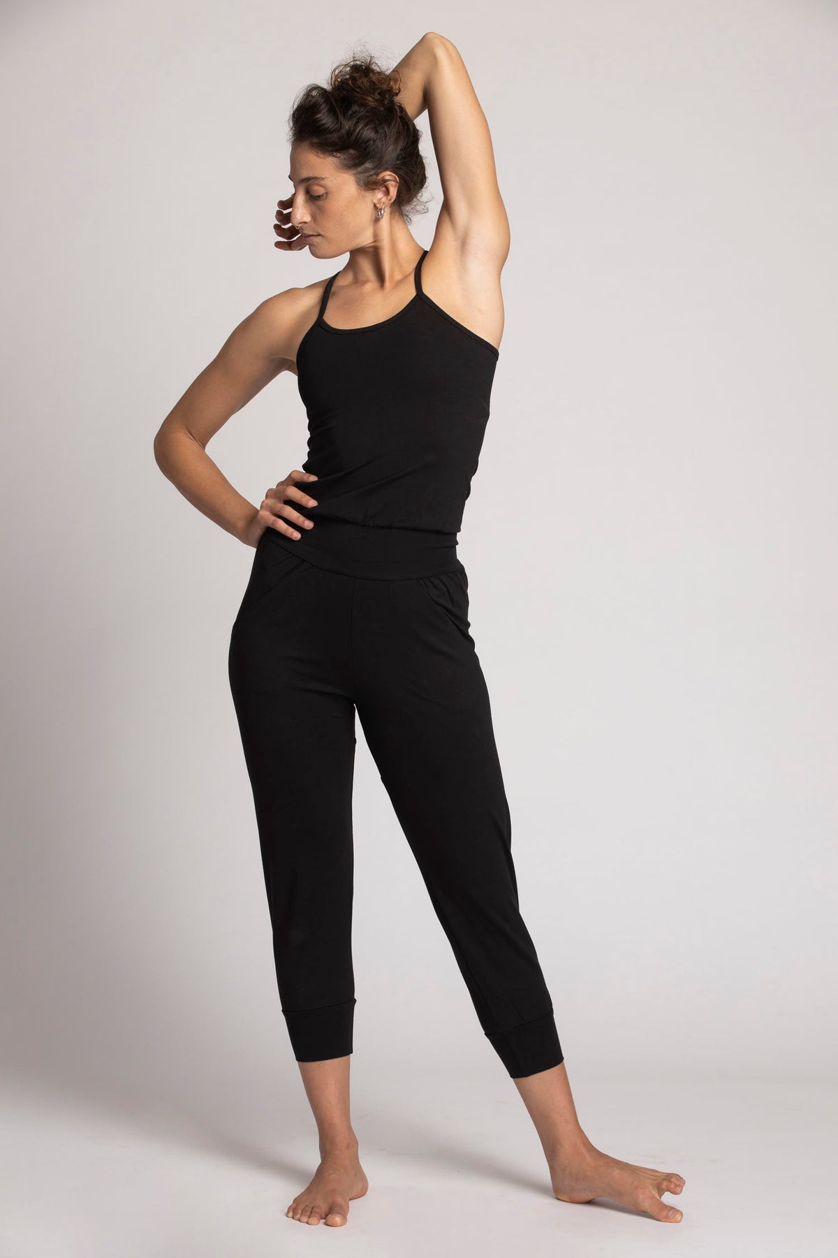 Yoga Jumpsuit womens clothing Ripple Yoga Wear black M 