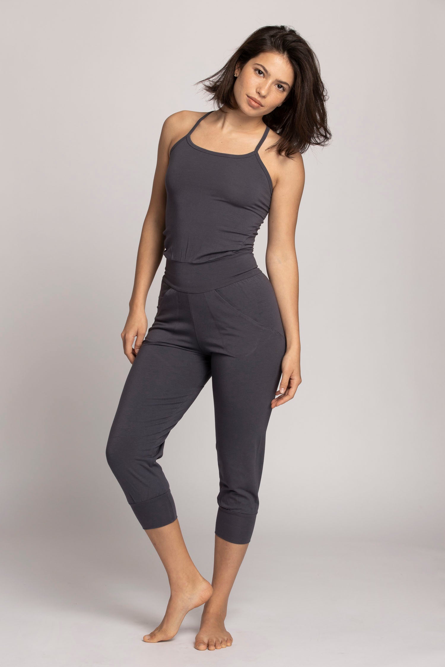 YUNAFFT Yoga Pants for Women Clearance Plus Size Fashion Women Casual Cold  Shoulder Jumpsuit Solid Button Suspender Jumpsuits Wide Pocket Leg Pant 